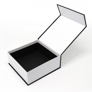 Lyxig Vit Magnet Flap Papper Box Flip Topp Presentkartong Kläder Klänning Handväskor Vit Mailer Box