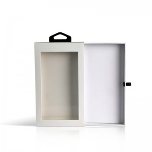 Anpassad rektangel presentförpackning fönsterlåda för telefonväska tillbehör