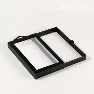 Anpassad rektangel presentförpackning fönsterlåda för telefonväska tillbehör