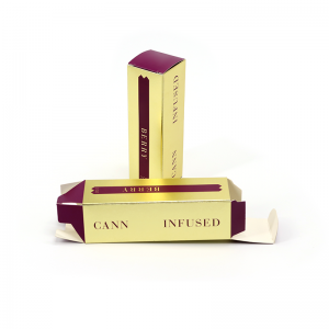 Kosmetisk vikning kartong återvunnet papper Gåva Anpassad läppstift mascaranagellack olja förpackning låda