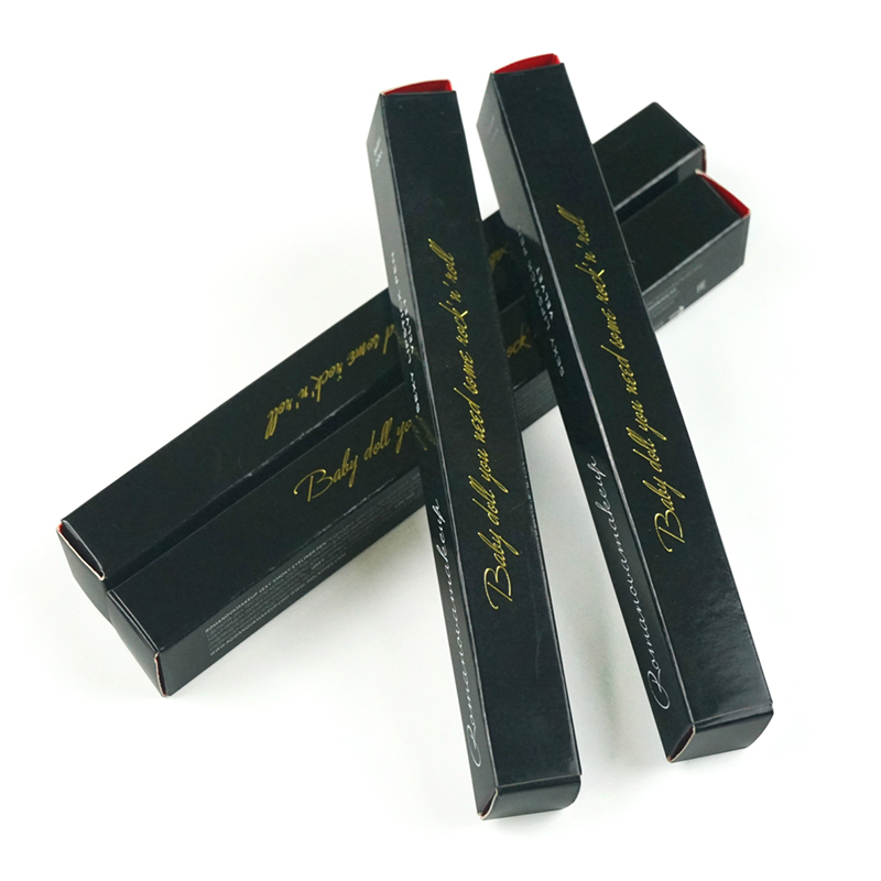 Hot Sale Anpassad Utskrift Liten Läppstift Set Folding Papper Lip Gloss Förpackning Box