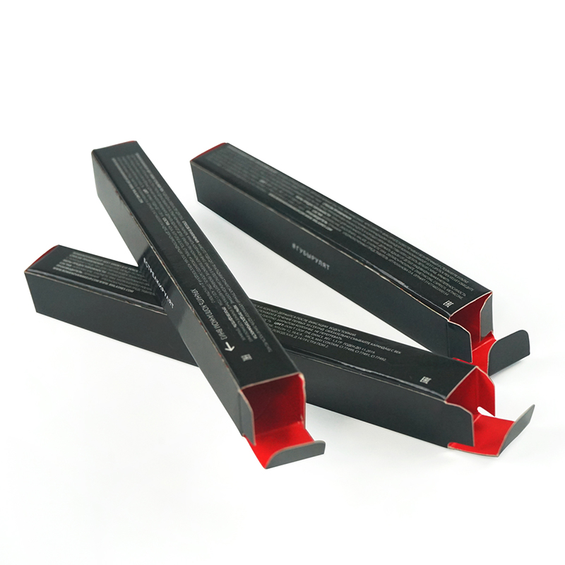 Hot Sale Anpassad Utskrift Liten Läppstift Set Folding Papper Lip Gloss Förpackning Box