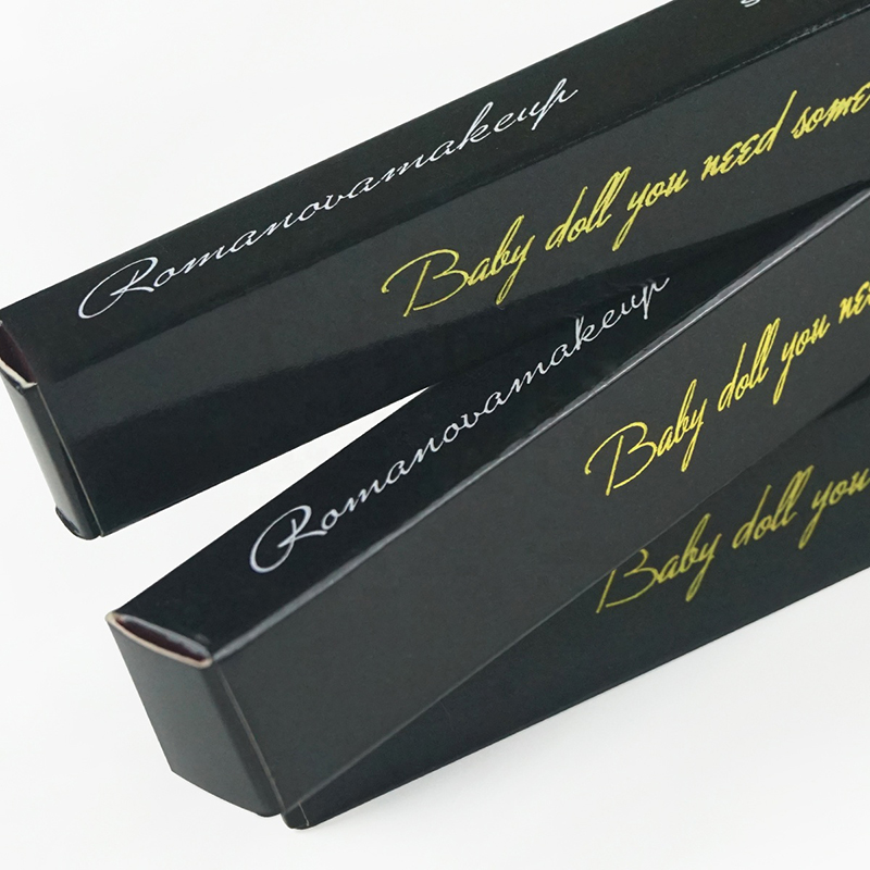 Hot Sale Anpassad Utskrift Liten Läppstift Set Folding Papper Lip Gloss Förpackning Box