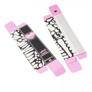 Svart och rosa konst Paper Eyelash boxutskrift