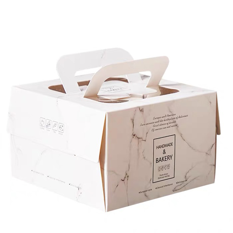 Anpassad födelsedagstårta Box Folding Baked Food Packaging Box