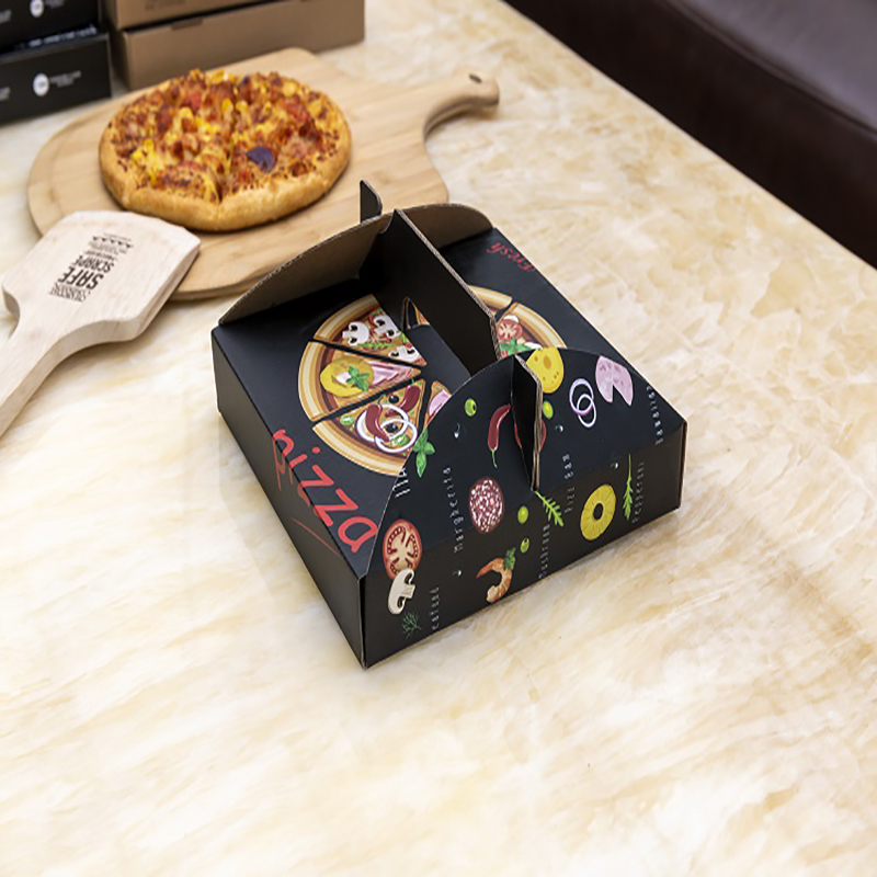 Anpassad Diverse Size Portable Printing Pizza Förpackningsbox Återanvändbar Corrugated Delivery Pizza Box
