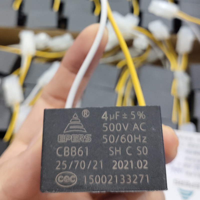 4UF 500V S0 50/60Hz CBB61 Kondensator för avgasfläkt