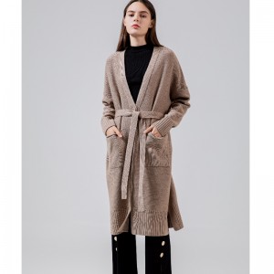 Lös, snygg och avslappnad australiensisk ull cardigan65005#