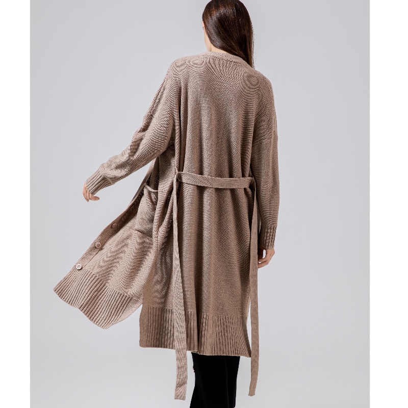 Lös, snygg och avslappnad australiensisk ull cardigan65005#