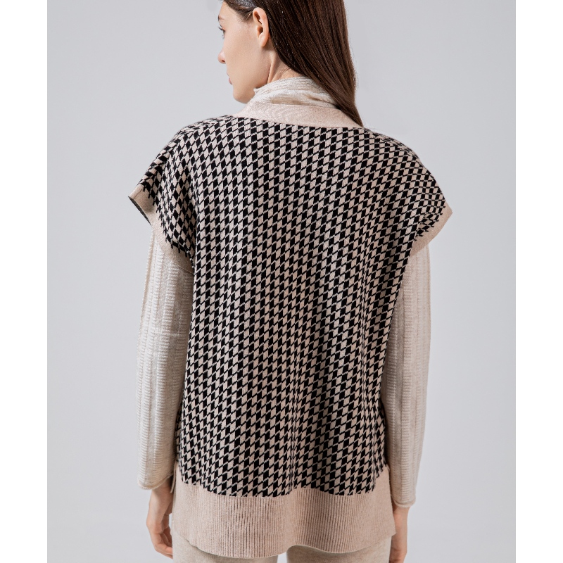 Fashion Trends mångsidig stickning Qianbird-typ kort väst 68021#