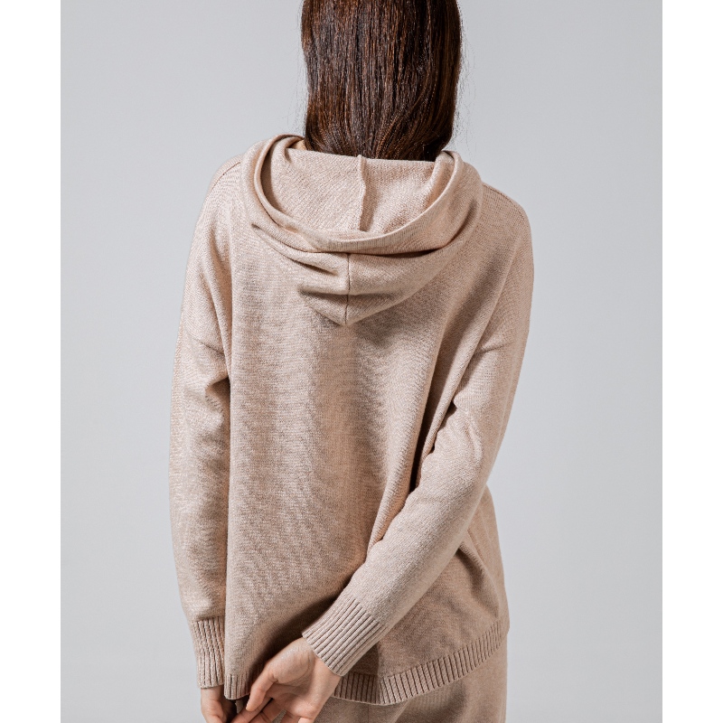 Enkel och enkel knuten hoodie och singel topp 68036#