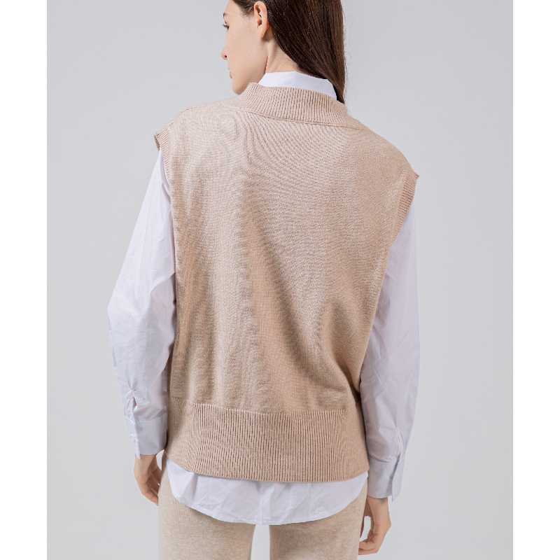 Fashion Trend Enkel Joker Leisure Base Stickning Vest 68039#