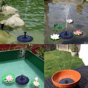 Fast Fountain Solar Birdbath Fountain, 1.4W Solpanel Kit Vattenpump Solar Powered Floating Fountain Kit Solar Water Fountain