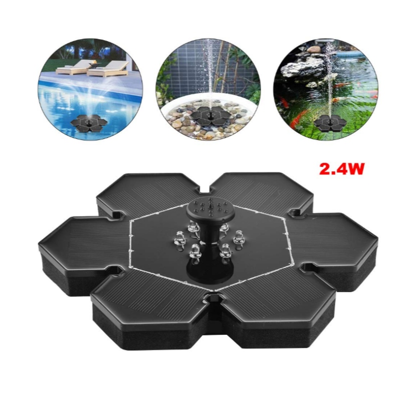 Solen Powered Outdoor Landscape Water Fountain Pump Kit med LED-lampor/Solar Panel