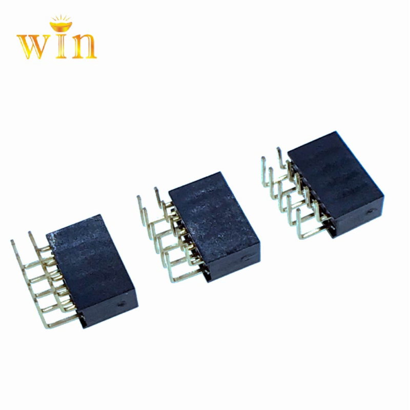 2.54mm 2x5p Högervinkel DIP Double Row Pin Header Kvinna uttag