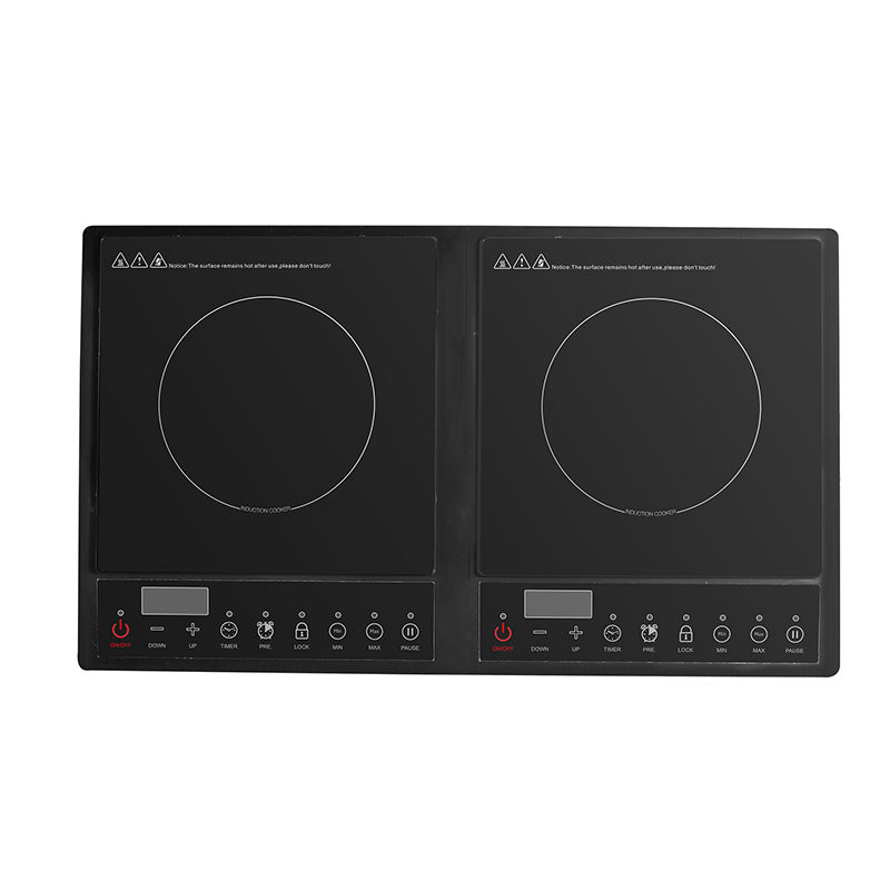 Kina Tillverkare Högkvalitativa bärbara elektriska kokplattor Double Induction Cooker 2 Burner ISO9001 BSCI