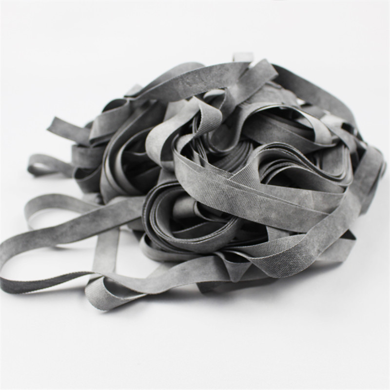 Mask råmaterial gummiband svartnaturgummi elastiskt band präglat gummiband
