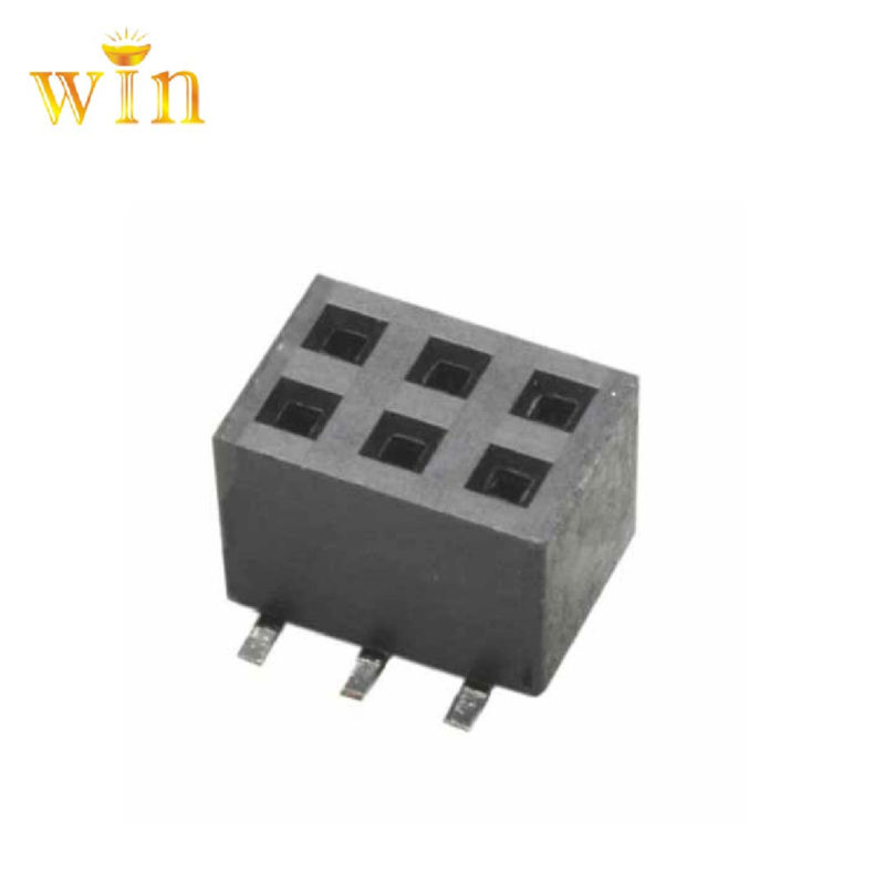 2,0mm 2x3p smt vertikal modell Kvinnlig header pin header socket