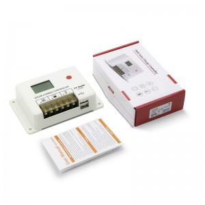 Ny Srne PWM 10A 20a 30a Solar Charge Controller 12V 24V Auto LCD Display Dual USB 5V/2A Port för bly-sur litiumbatteri