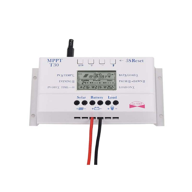 MPPT T40 40A Solar Charge Controller 5V USB Laddare 12V 24V Auto Solar Panel Batteri LCD-laddare Regulator PV max. 500W