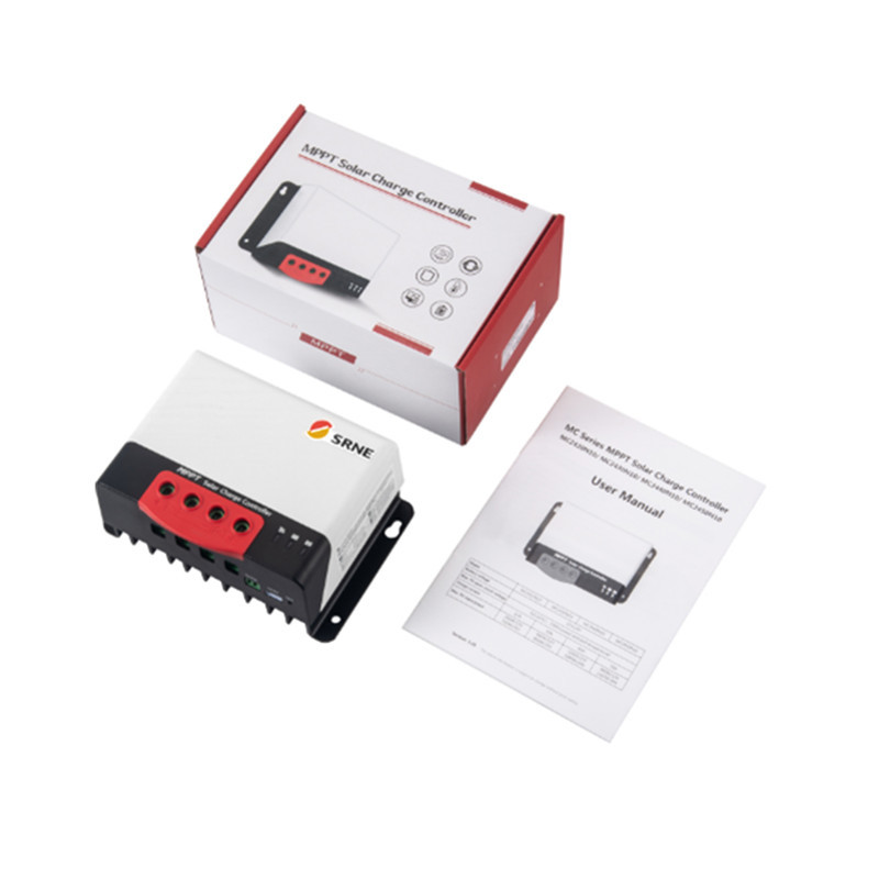 SRNE MC MPPT 20A 30A 40A 50A Solar Off-Grid Charge Controller 12V/24V Auto Max 100V Bluetooth Display Solar Battery Regulator