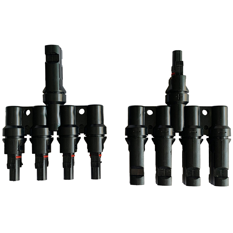 4 till 1 Multi Branch Photovoltaic Connector 30A för Solar PV-kontakt Kvinna med solkabel 2,5 mm2 ~ 6,0 mm