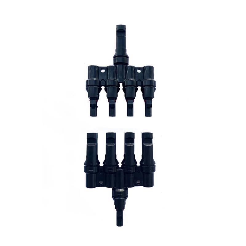 4 till 1 Multi Branch Photovoltaic Connector 30A för Solar PV-kontakt Kvinna med solkabel 2,5 mm2 ~ 6,0 mm