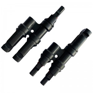 2 TO1 SOLAR CONNECTOR Multiple T Branch Photovoltaic Connector för solpanelanslutning Man och Kvinna Connector