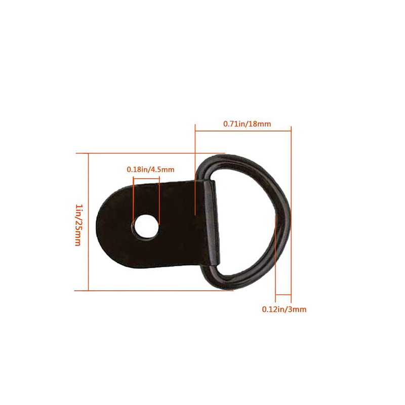 D-Ring Tie Downs, D-Ringar Ankare Lashing Ring för laster på släpvagnar RV CAMPERS VANS ATV SUV Båtar Motorcyklar etc Vehicles Tung plikt Tie Down Ring med monteringsfäste