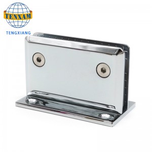 Badrumsklipp Duschrum Hårdvara Tillbehör Glasdörr Clip Hinge Zink Alloy Glass Clip Duschrum Hinge 180 grader