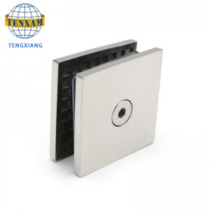 Kinesisk Tillverkare Glas Holding Clips Chrome 2 * 2 tums klipp mässing glasdörrklämmörr&Fönster gångjärn 8-12mm Glas Badrumsstandard