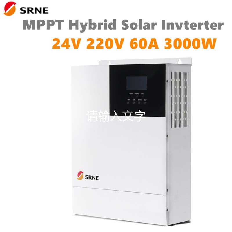 Srne 3000W All-in-One MPPT Hybrid Solar Charge Inverter 24V 220VAC ren sinusvåg 60A Max PV 100V off-galleromformare