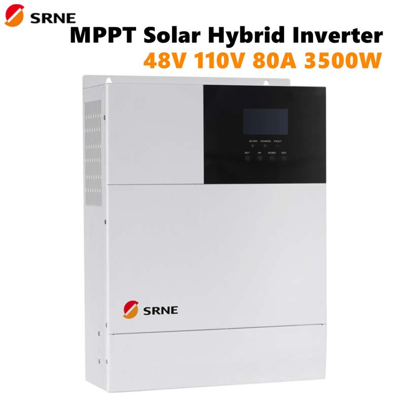 Srne MPPT Solar Hybrid Charge Inverter 80A Controller Max 3500W Pure Sine Wave Inverter 48V 110V PV VOLT 145V 50Hz 60Hz off-galler