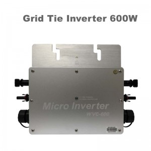 600W Pure Sine Wave Grid Tie Inverter Vattentät IP65 Micro Inverter 22-50VDC 190-260VAC för solsystem MPPT