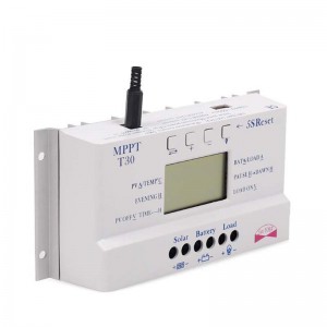 MPPT T30 30A Solar Charge Controller 5V USB Laddare 12V 24V Auto Solar Panel Batteri LCD Display Laddare Regulator