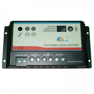 EPEVER Dual Battery Solar Charge Controller 10A20A Duo-Battery Regulator med fjärr LCD-mätare MT-1 EPSOLAR EPIPDB-COM