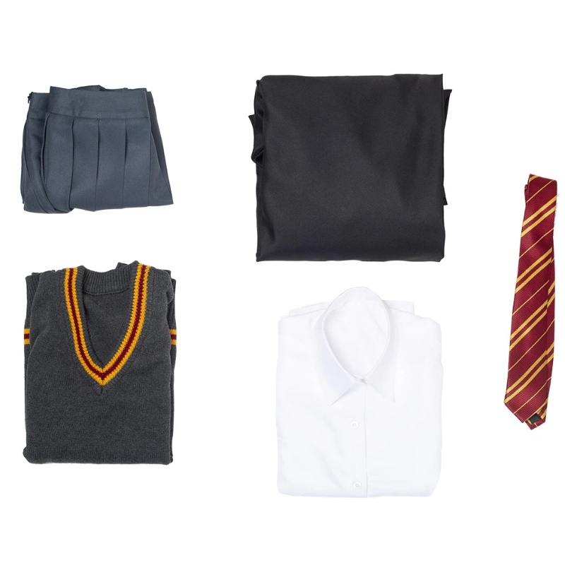 Harry Potter Hermione Granger Gryffindor School Cosplay Köp Partihandel Halloween Kostymer Bulk