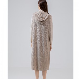 Modig Casual Mångsidig Sticka Hoodie Long Vest 69050#