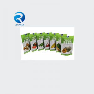 Kina står upp påsar med dragkedja för frön