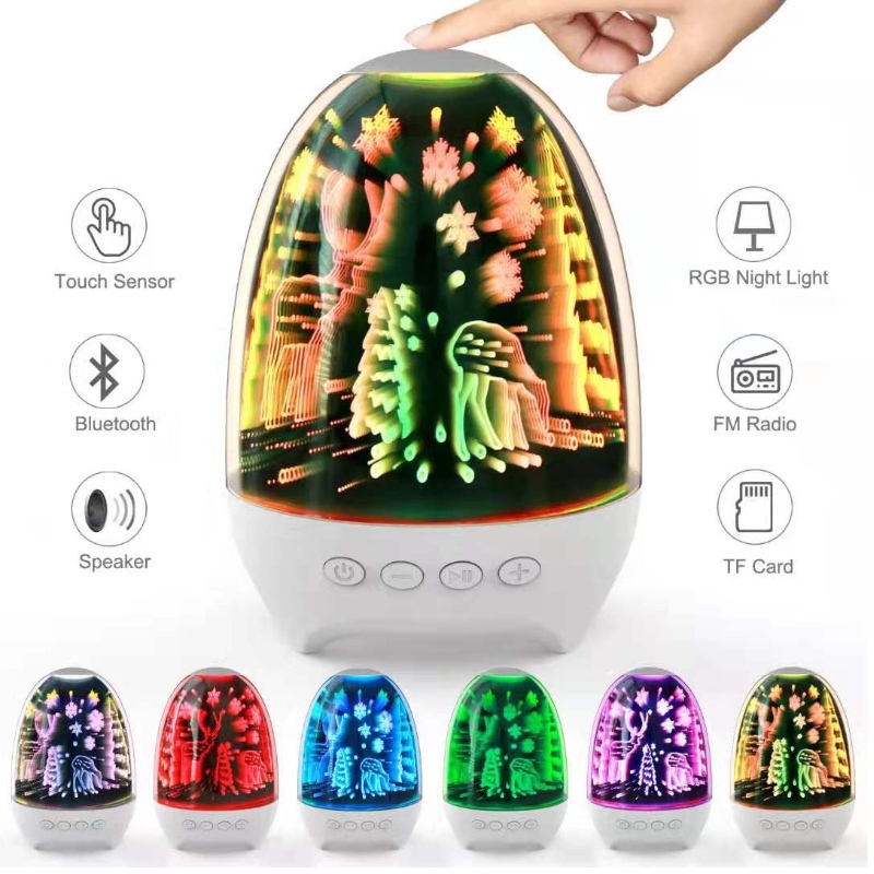 FB-BSK2 High-end Portable Bluetooth-högtalare med 7 färger Ändra LED-belysning