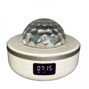 FB-BSK5 Bluetooth Clock Radio Speaker med stationär lampa, disco boll och projektionsbelysning