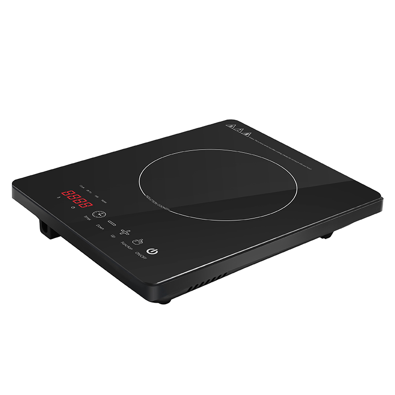 BTC03 Portabel induktionshäll, 2000W Touch Induktionskokare med barnsäkerhetslås, 8-nivå och temperaturkontrolldisk