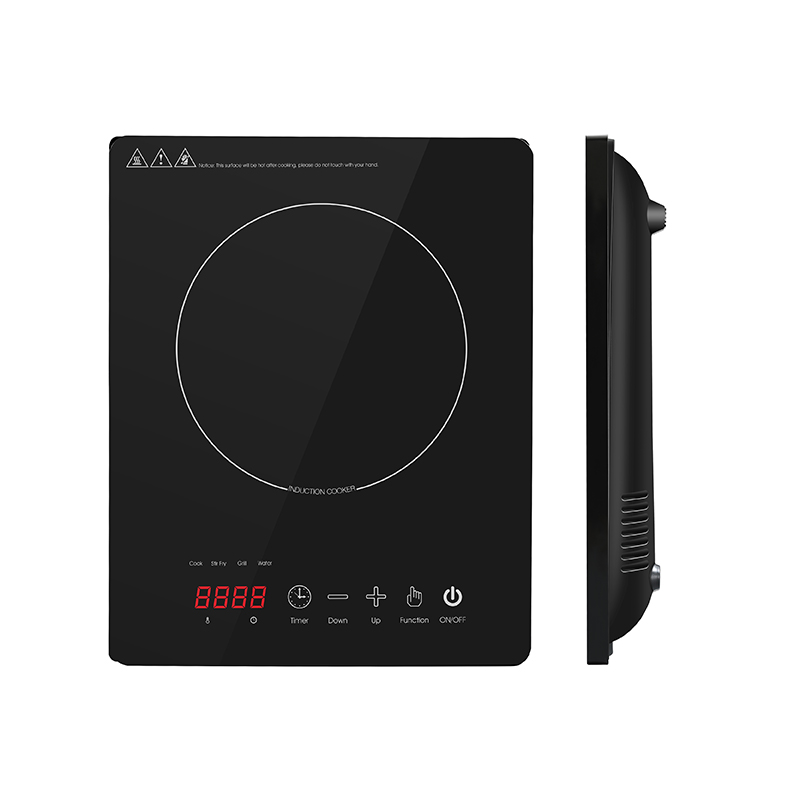 BTC03 Portabel induktionshäll, 2000W Touch Induktionskokare med barnsäkerhetslås, 8-nivå och temperaturkontrolldisk
