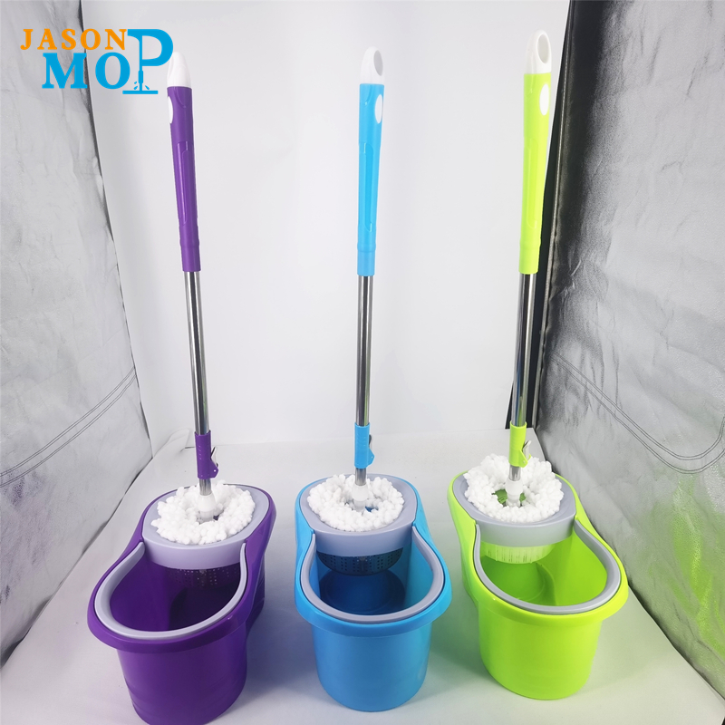 Jason Microfiber Spin Mop 360 lätt roterande mopp hink magisk golv rengöring spinning mop och hink