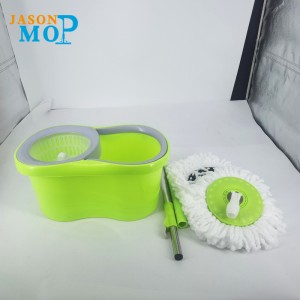 Jason Microfiber Spin Mop 360 lätt roterande mopp hink magisk golv rengöring spinning mop och hink