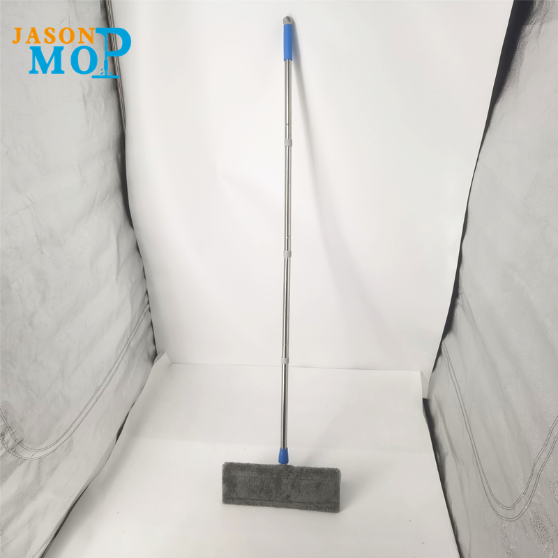 Jason högkvalitativ aluminium mop mikrofiber rostfritt stål stång förlängd platt mop golv rengöring