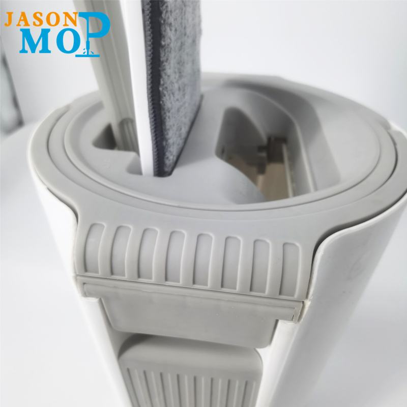 Rostfritt stål Pole Handtag Avtagbar Magic Wash Mop Vatten Krama Plattrengöring Mop med hink