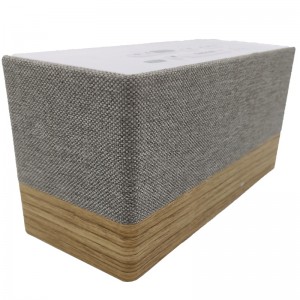 FB-CR320 High-end Wooden Bluetooth Clock Radio Speaker W/Fabric Grill