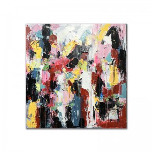 Fabriks grossist färgglada costom handmålade akrylmålning vägg dekor abstrakt konstverk kanfas olja för vardagsrum