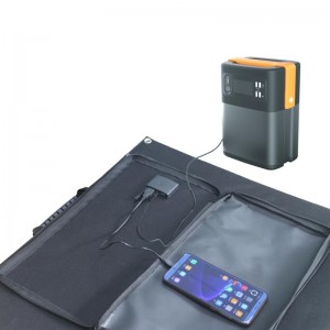 40W 60W 80W 100W 120W 150W 200W Portable Sunpower Foldbar Solpanel Laddare för kraftverk